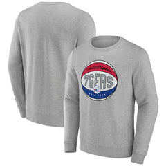 Philadelphia 76ers Hard Color Pullover Sweatshirt Gray - NBA