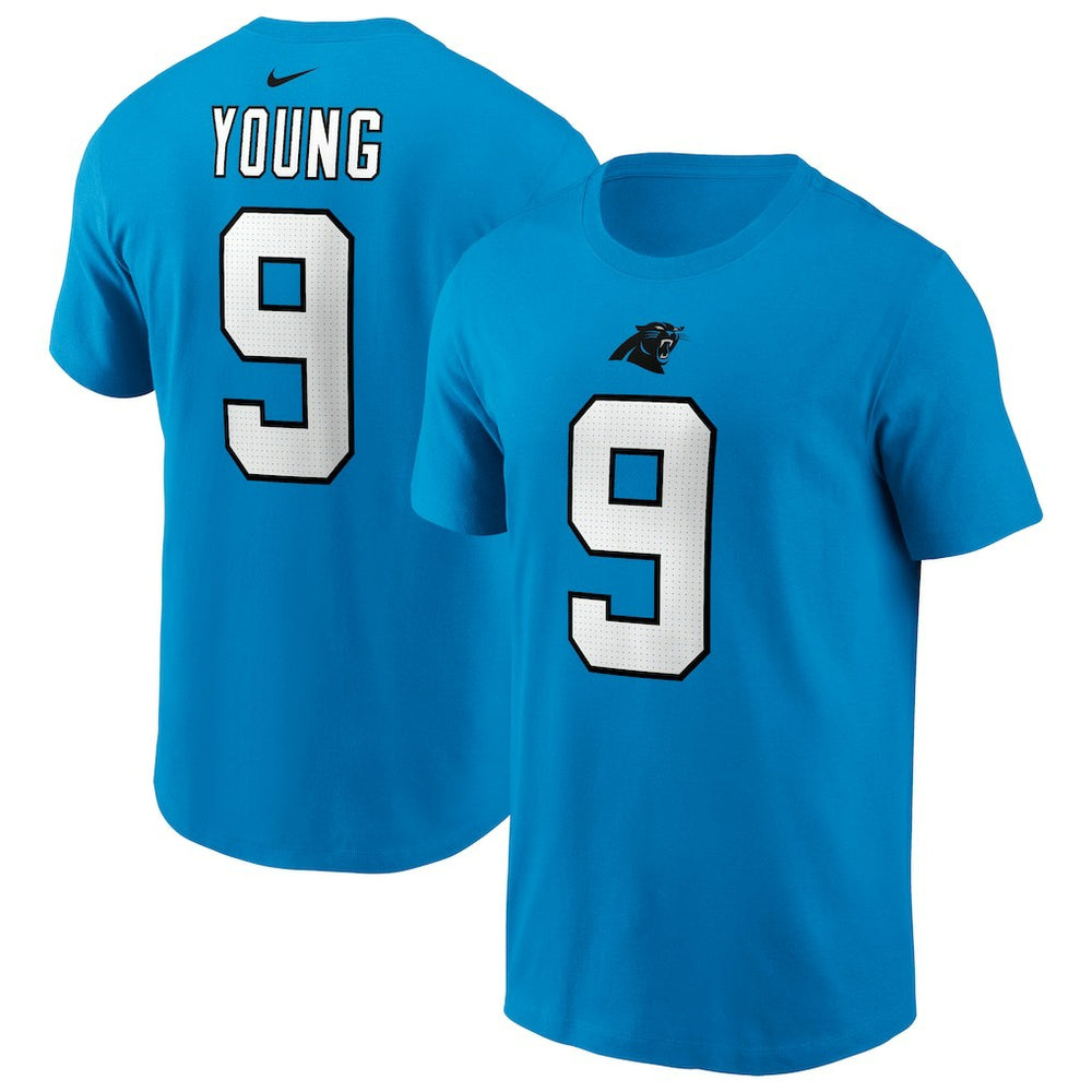 Bryce Young Carolina Panthers Player Name & Number T-Shirt Blue | Nike for Sale