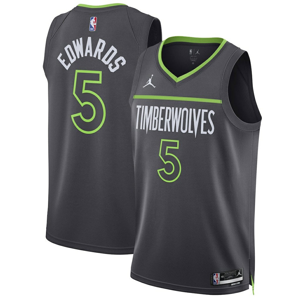 Anthony Edwards Minnesota Timberwolves Jordan Brand Unisex Swingman Jersey Statement Edition Charcoal - NBA