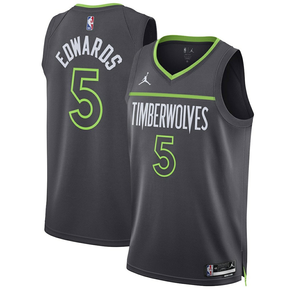 Anthony Edwards Minnesota Timberwolves Jordan Brand Unisex Swingman Jersey Statement Edition Charcoal - NBA