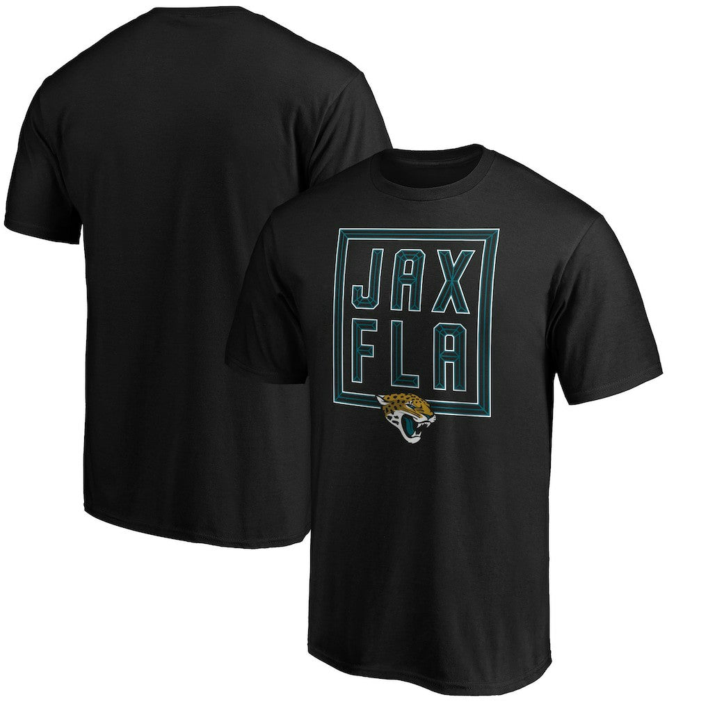 Jacksonville Jaguars Hometown Collection Initial Outline T-Shirt Black | NFL