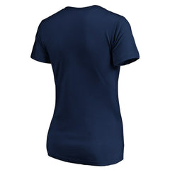 Dallas Cowboys Women's Script V-Neck T-Shirt Navy | NFL