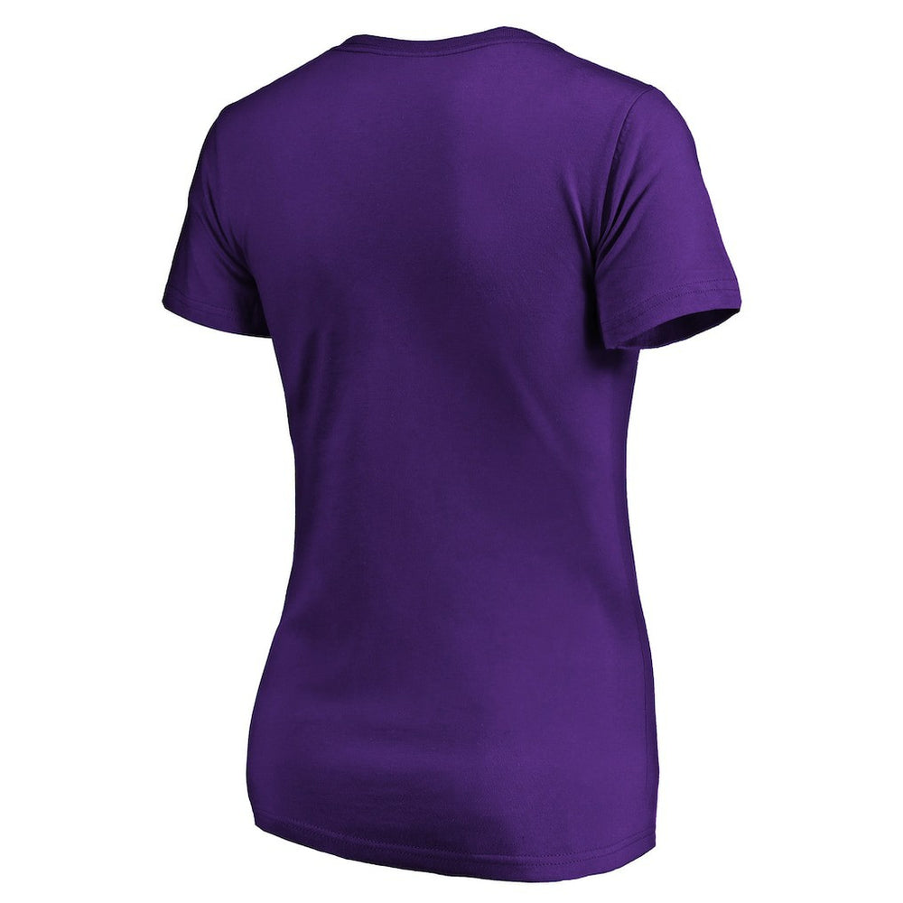 Minnesota Vikings Women's Script V-Neck T-Shirt Purple | NFL
