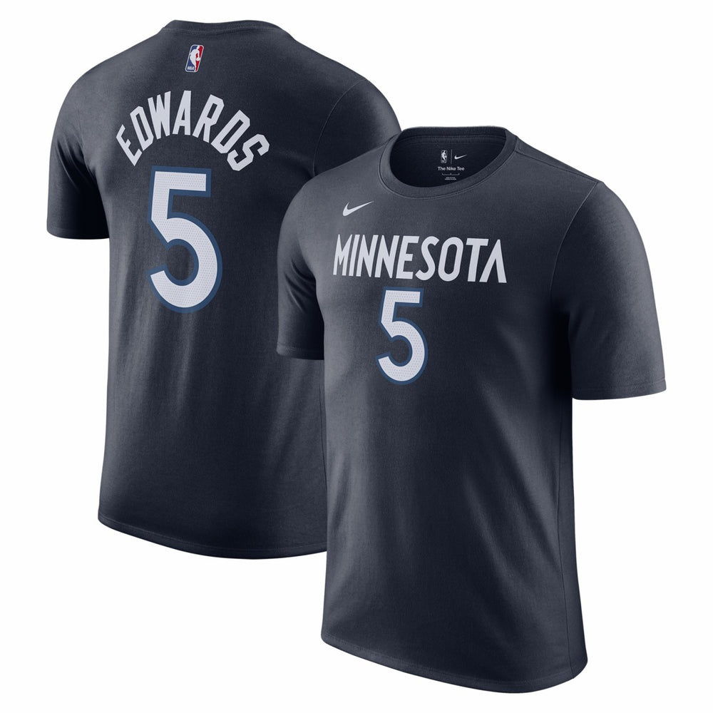 Anthony Edwards Minnesota Timberwolves Icon 2022/23 Name & Number T-Shirt Navy - NBA