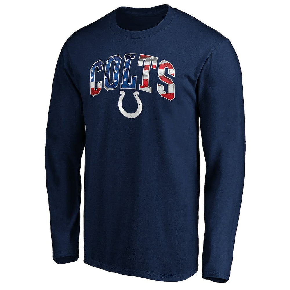Indianapolis Colts Banner Wave Long Sleeve T-Shirt Navy | NFL