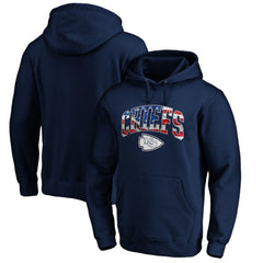 Kansas City Chiefs Banner Wave Pullover Hoodie Navy | NFL