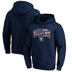 Las Vegas Raiders Banner Wave Pullover Hoodie Navy | NFL