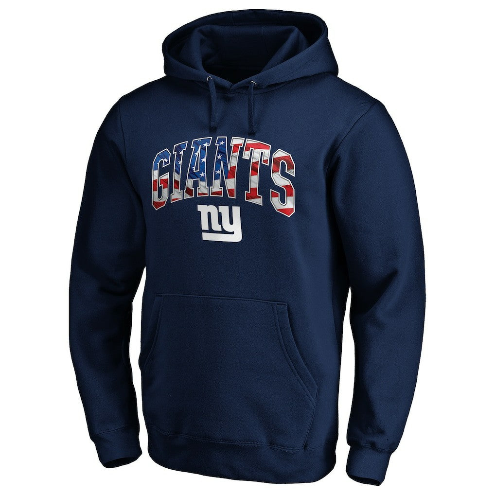New York Giants Banner Wave Pullover Hoodie Navy | NFL