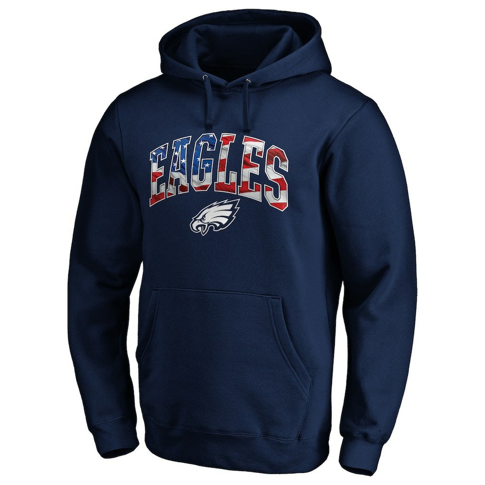 Philadelphia Eagles Banner Wave Pullover Hoodie Navy | NFL