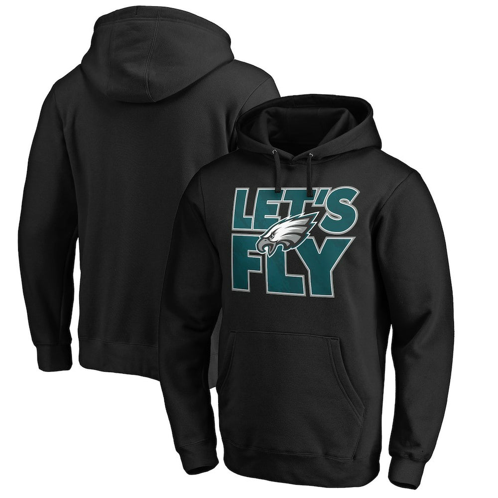 Philadelphia Eagles Hometown Collection Let's Fly Pullover Hoodie Black | NFL