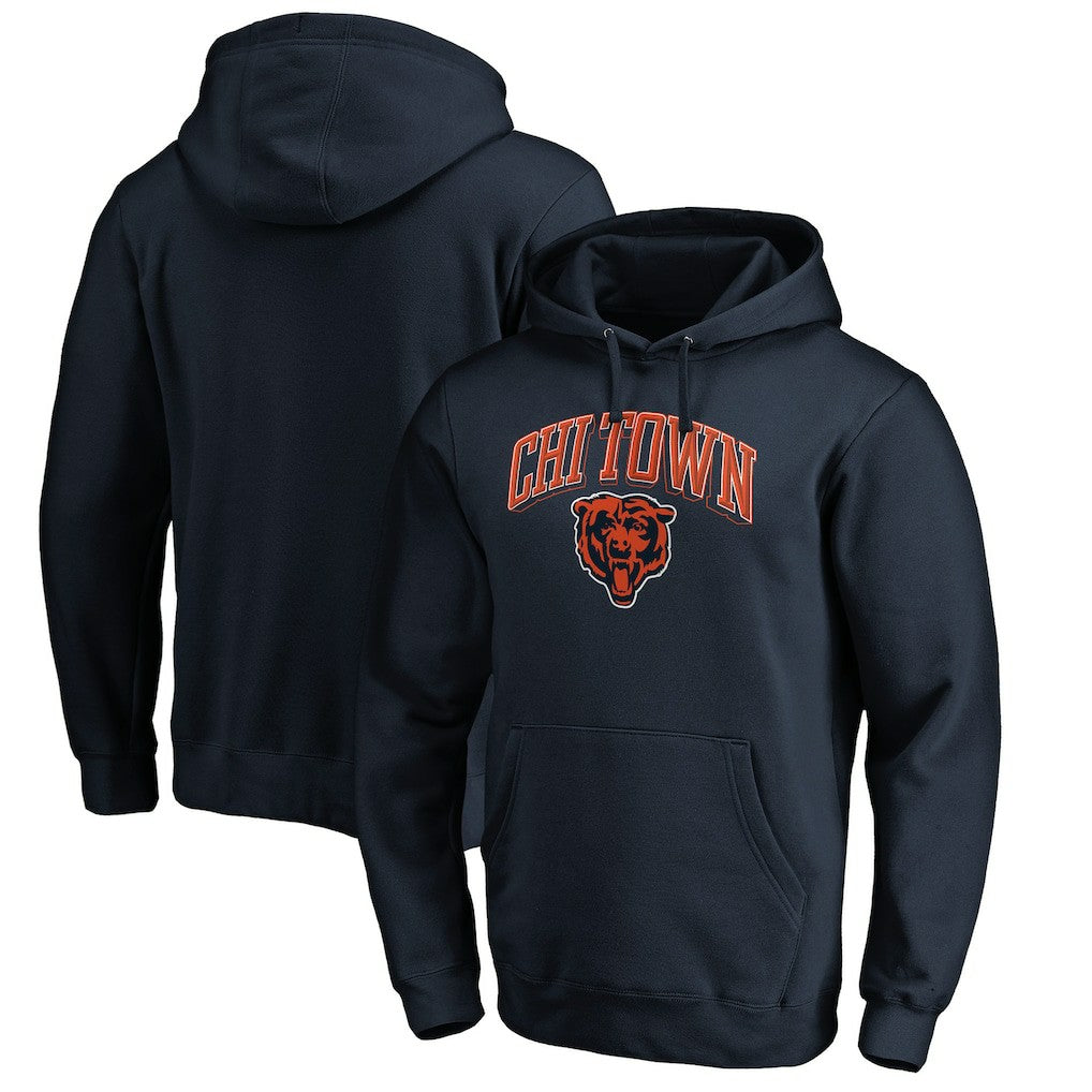 Chicago Bears Hometown Collection Chi Town Pullover Hoodie Navy | NFL