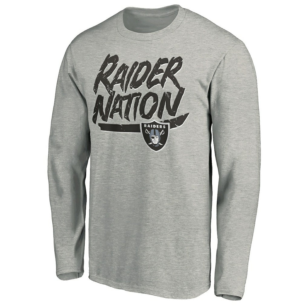 Las Vegas Raiders Hometown Collection Raider Nation Long Sleeve T-Shirt Gray | NFL