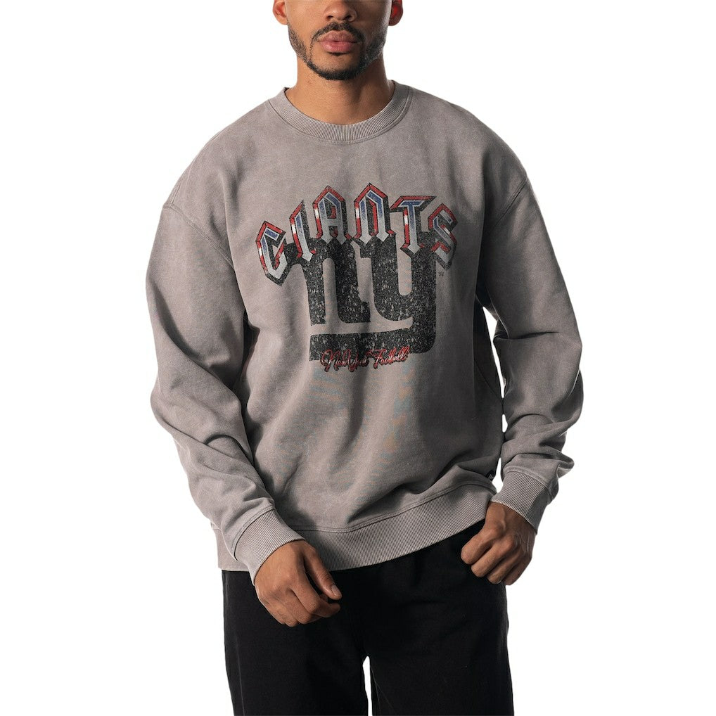 New York Giants The Wild Collective Unisex Distressed Pullover Sweatshirt Gray | NFL