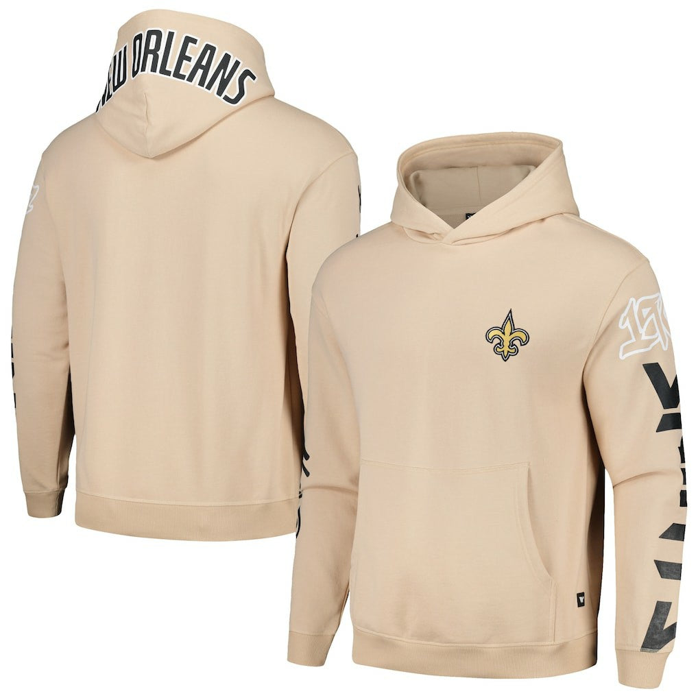 New Orleans Saints The Wild Collective Unisex Heavy Block Pullover Hoodie Cream | NFL