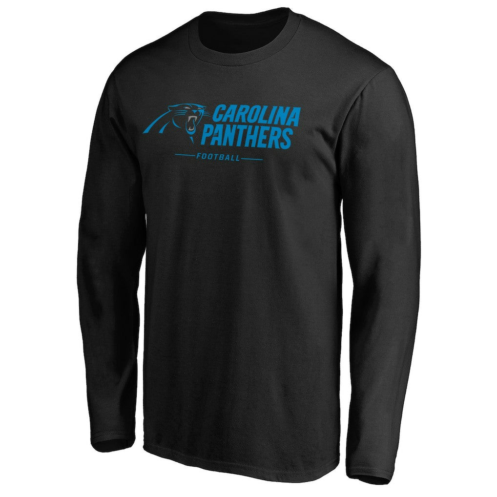 Carolina Panthers Team Lockup Long Sleeve T-Shirt Black | NFL