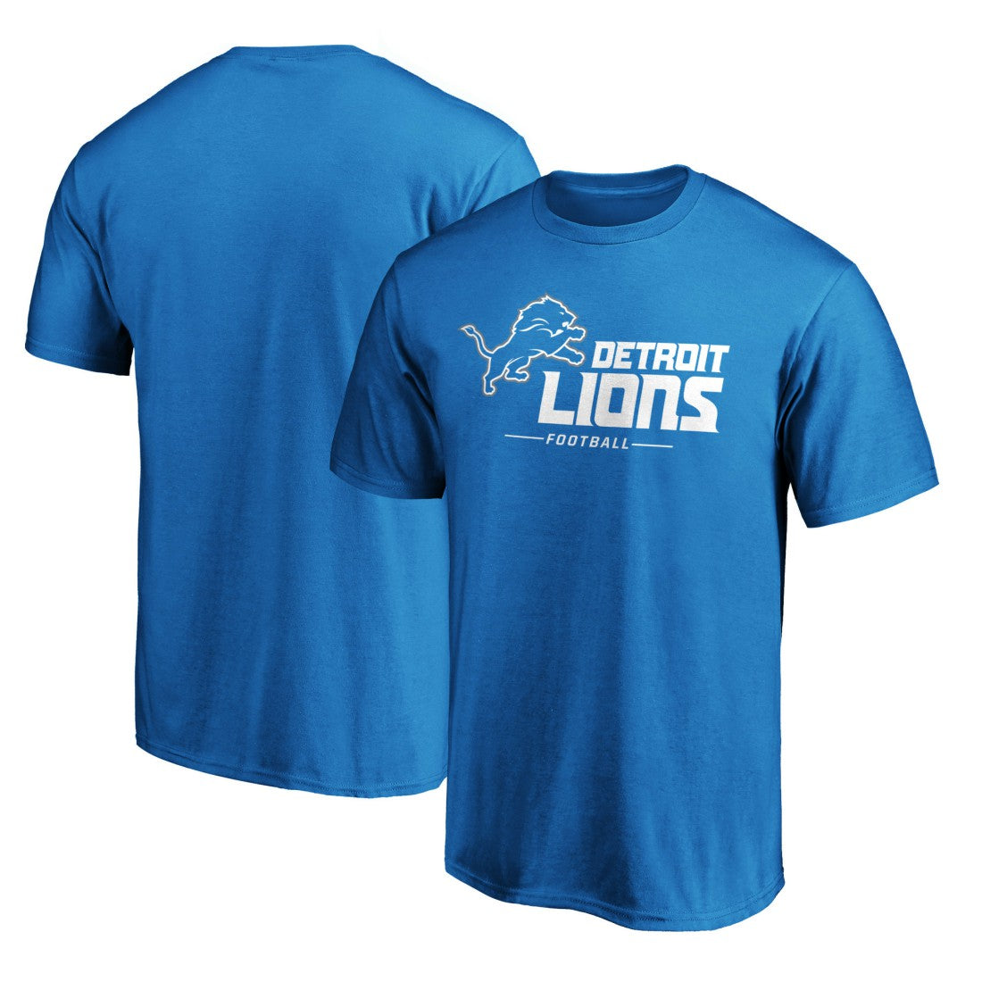 Detroit Lions Team Lockup T-Shirt Blue | NFL