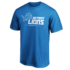 Detroit Lions Team Lockup T-Shirt Blue | NFL