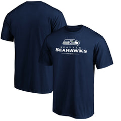 Seattle Seahawks Team Lockup T-Shirt College Navy | NFL