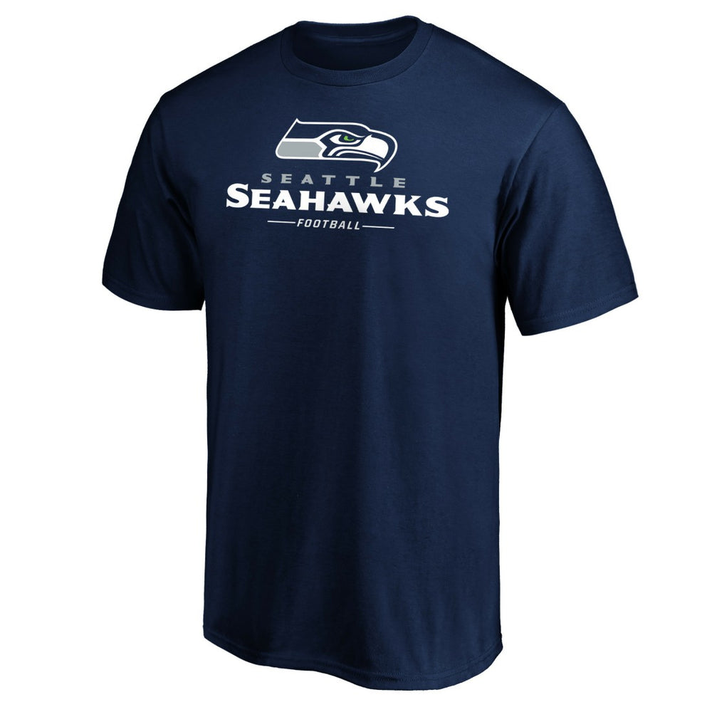 Seattle Seahawks Team Lockup T-Shirt College Navy | NFL