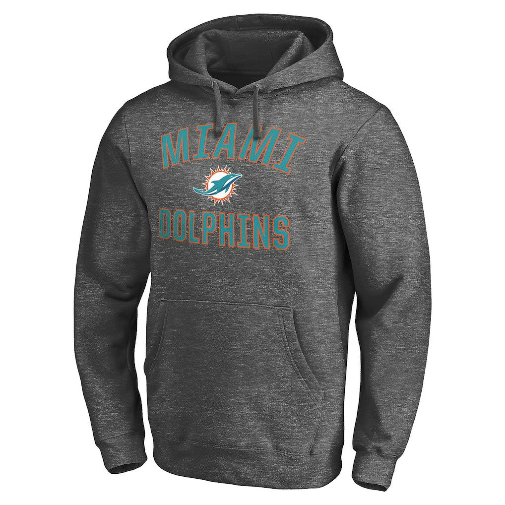 Miami Dolphins Victory Arch Pullover Hoodie Charcoal | NFL