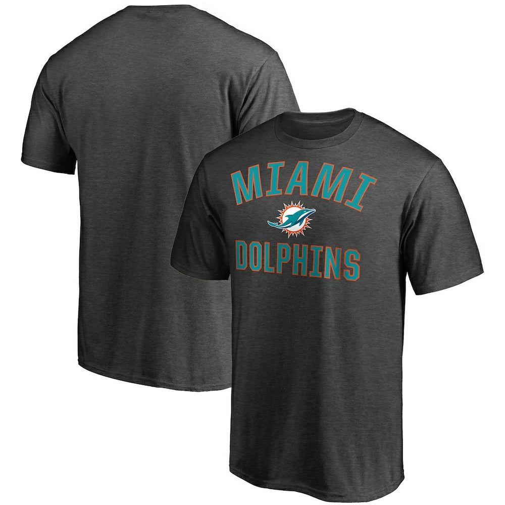 Miami Dolphins Victory Arch T-Shirt Heather Charcoal | Fanatics