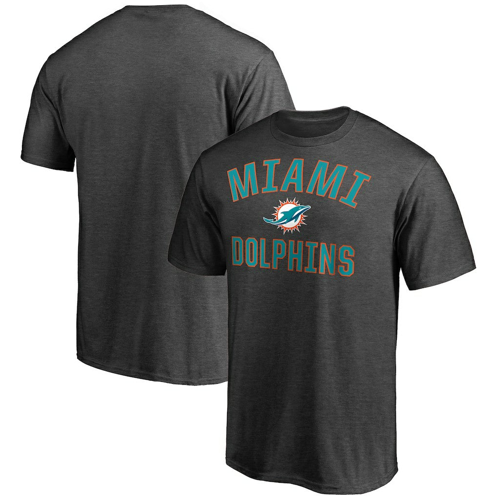 Miami Dolphins Victory Arch T-Shirt Heather Charcoal | Fanatics