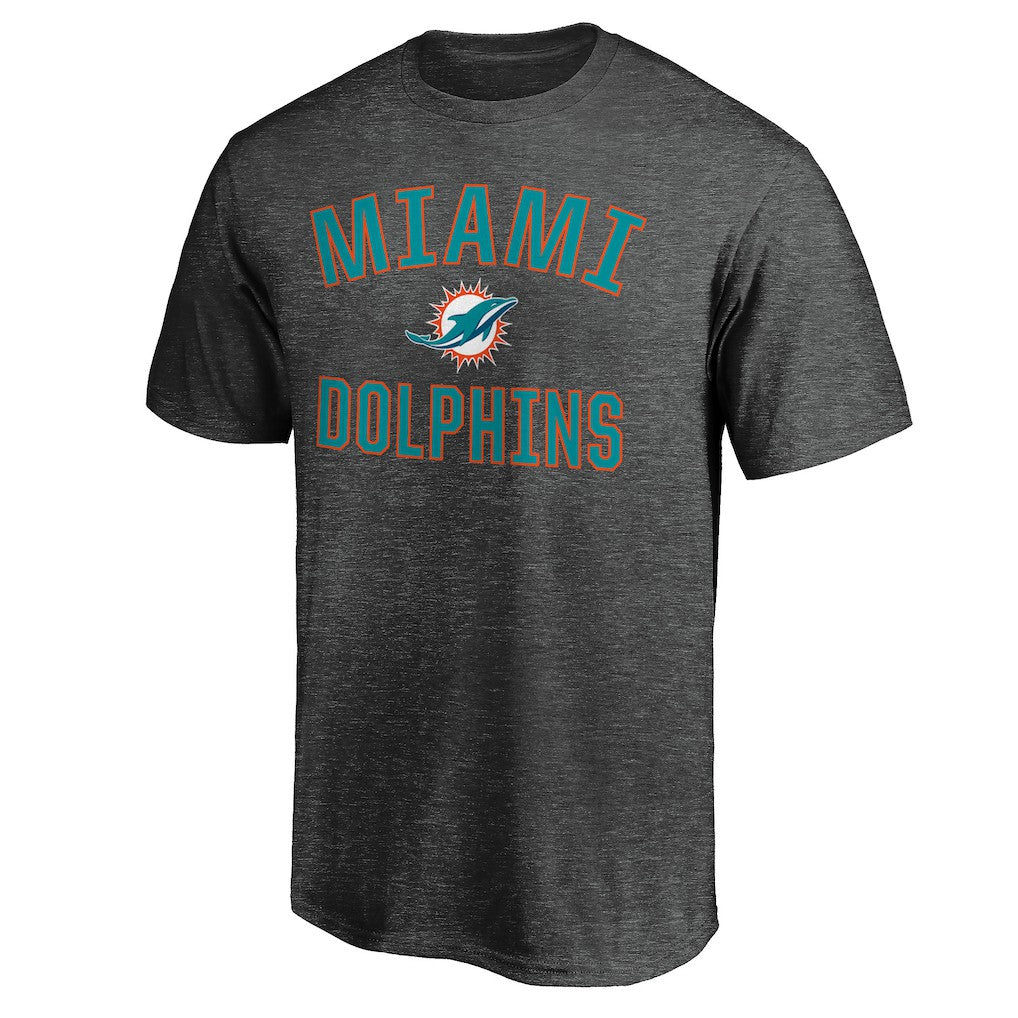 Miami Dolphins Victory Arch T-Shirt Heather Charcoal | Fanatics
