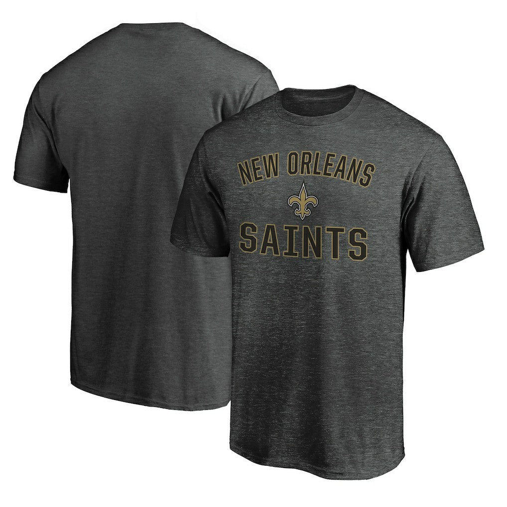 New Orleans Saints Victory Arch T-Shirt Heather Charcoal | Fanatics