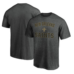 New Orleans Saints Victory Arch T-Shirt Heather Charcoal | Fanatics