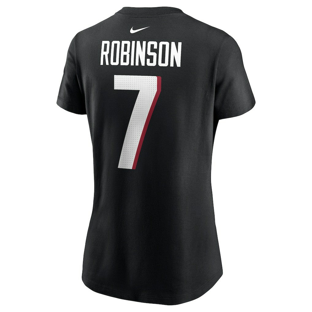 Bijan Robinson Atlanta Falcons Women's Player Name & Number T-Shirt Black | Nike for Sale