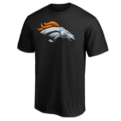 Denver Broncos Midnight Mascot Team Logo T-Shirt Black | NFL