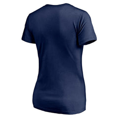 New England Patriots Women's Live For It V-Neck T-Shirt Navy | NFL