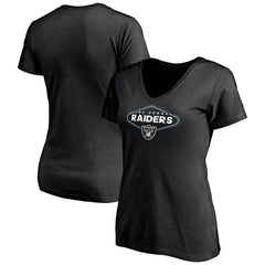 Las Vegas Raiders Women's Hometown Collection 1st Down V-Neck T-Shirt Black | NFL