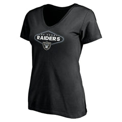 Las Vegas Raiders Women's Hometown Collection 1st Down V-Neck T-Shirt Black | NFL