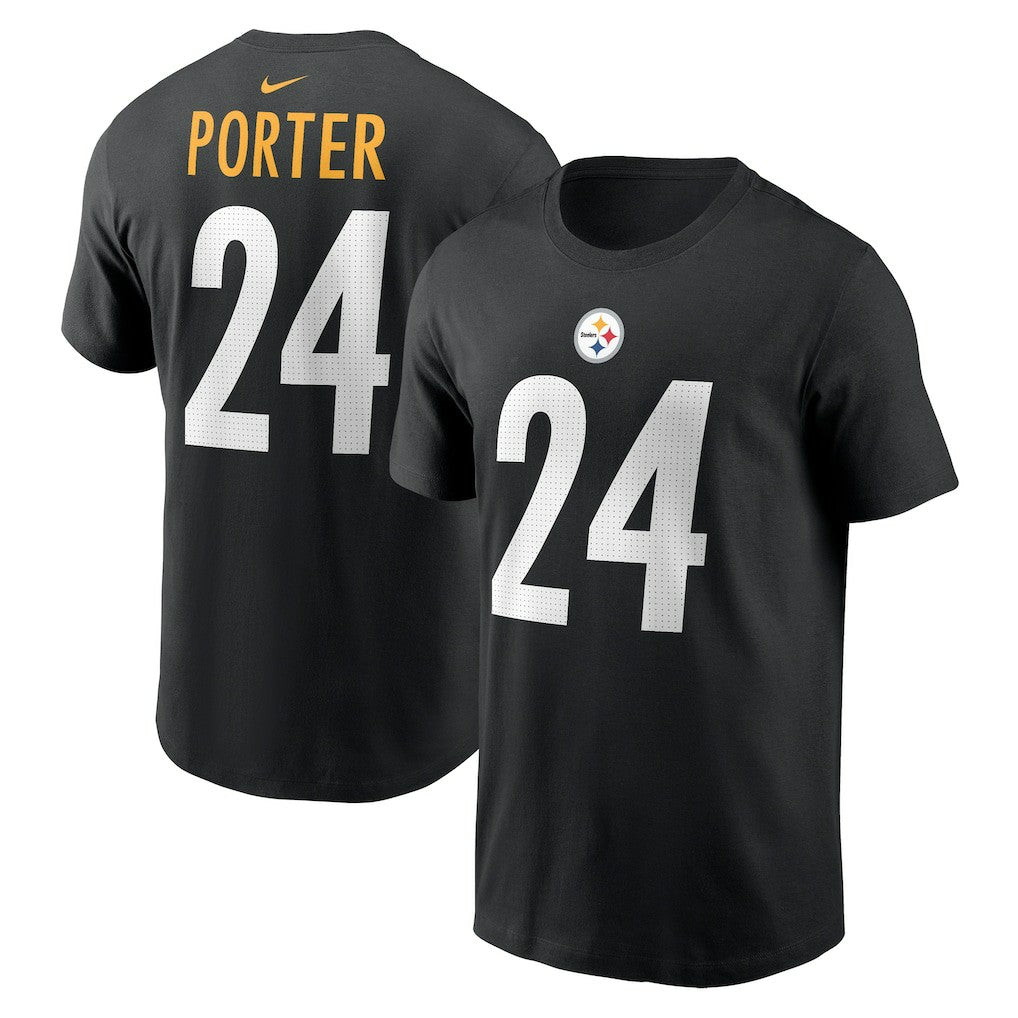 Joey Porter Jr. Pittsburgh Steelers Player Name & Number T-Shirt Black | Nike for Sale