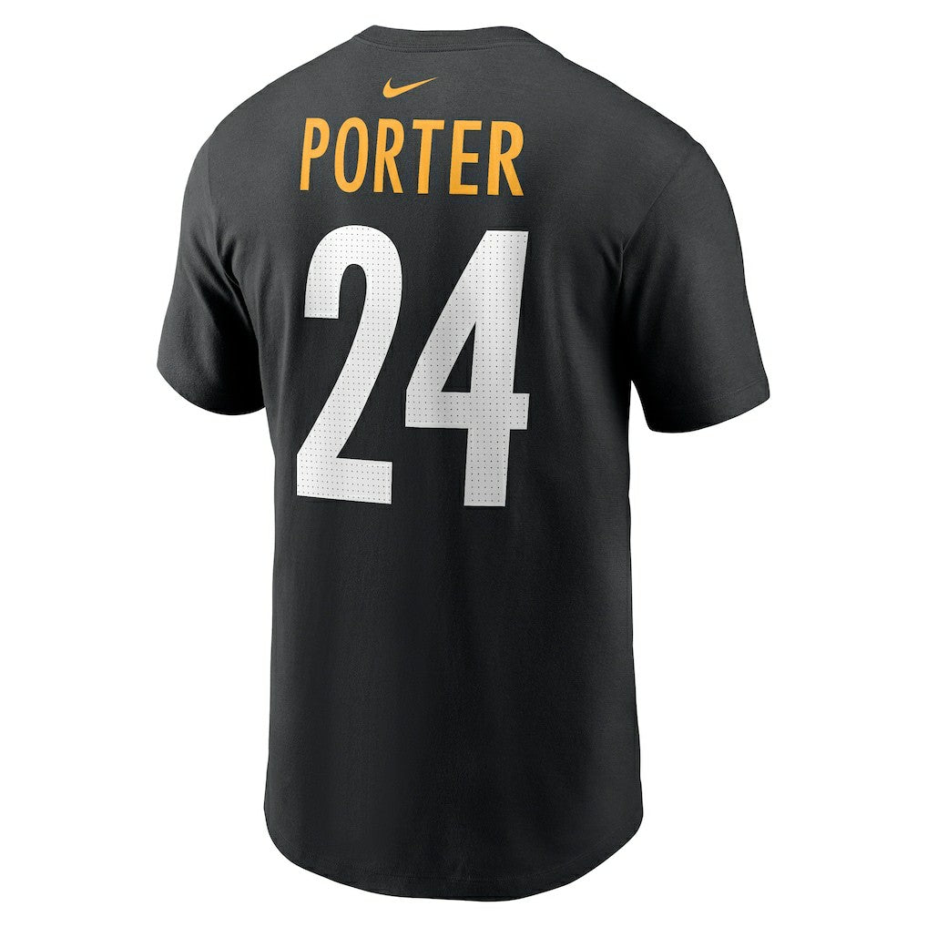 Joey Porter Jr. Pittsburgh Steelers Player Name & Number T-Shirt Black | Nike for Sale