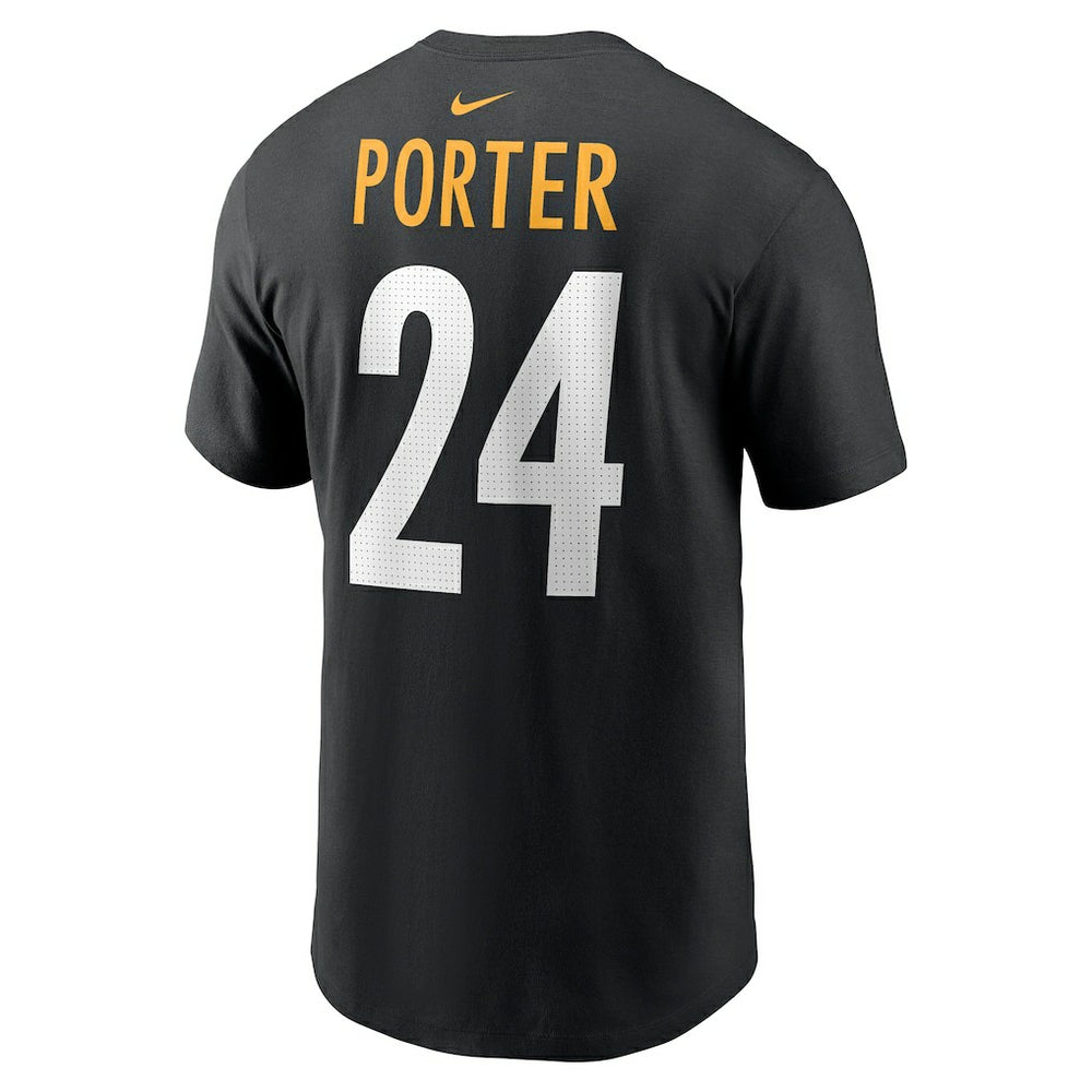 Joey Porter Jr. Pittsburgh Steelers Player Name & Number T-Shirt Black | Nike for Sale