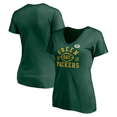Green Bay Packers Women's Hometown Collection V-Neck T-Shirt Green | NFL