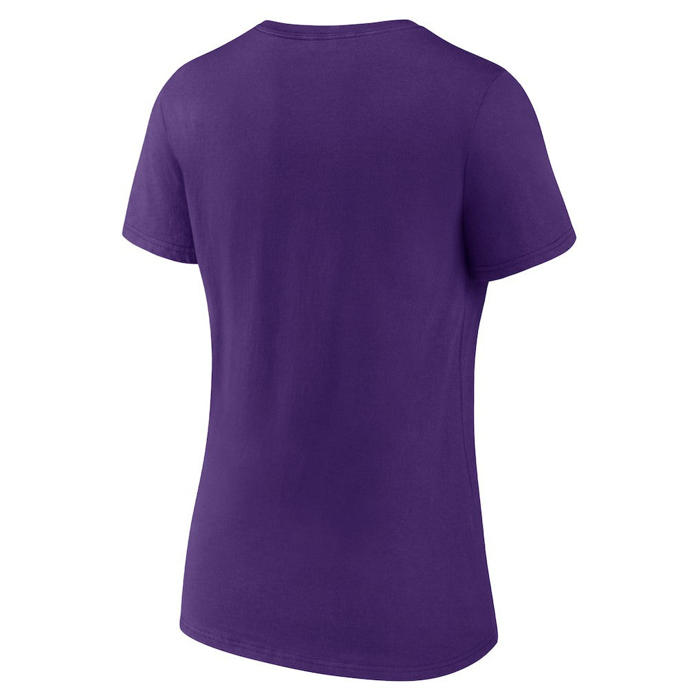 Minnesota Vikings Women's Hometown Collection Defend The North V-Neck T-Shirt Purple | NFL