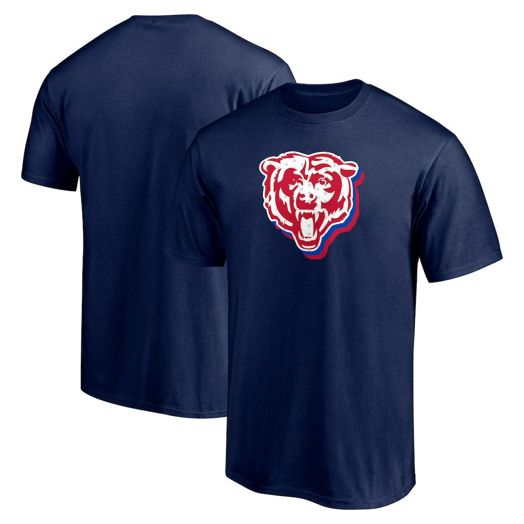 Chicago Bears Red White and Team T-Shirt Navy | NFL
