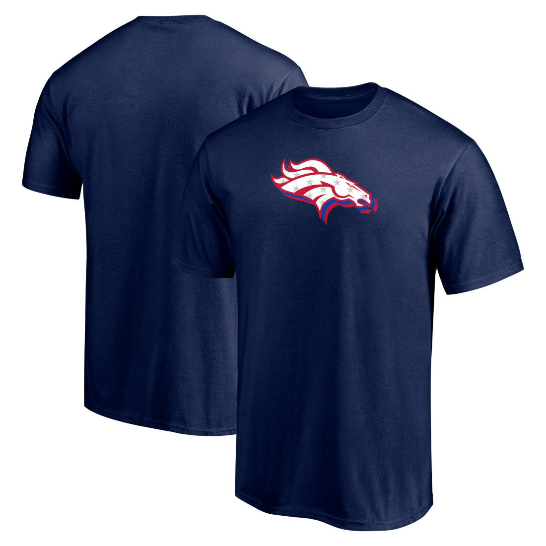 Denver Broncos Red White and Team T-Shirt Navy | NFL
