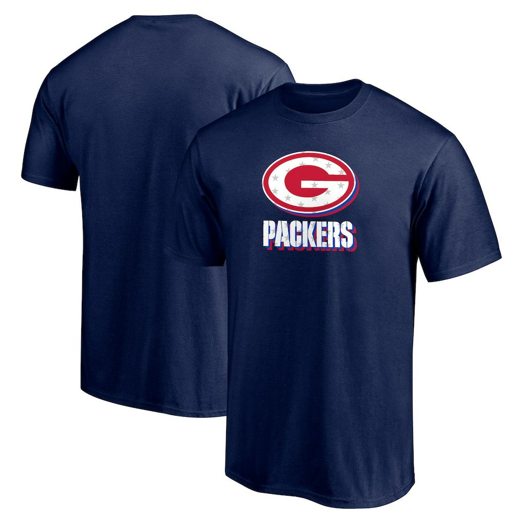 Green Bay Packers Red White and Team T-Shirt Navy | NFL