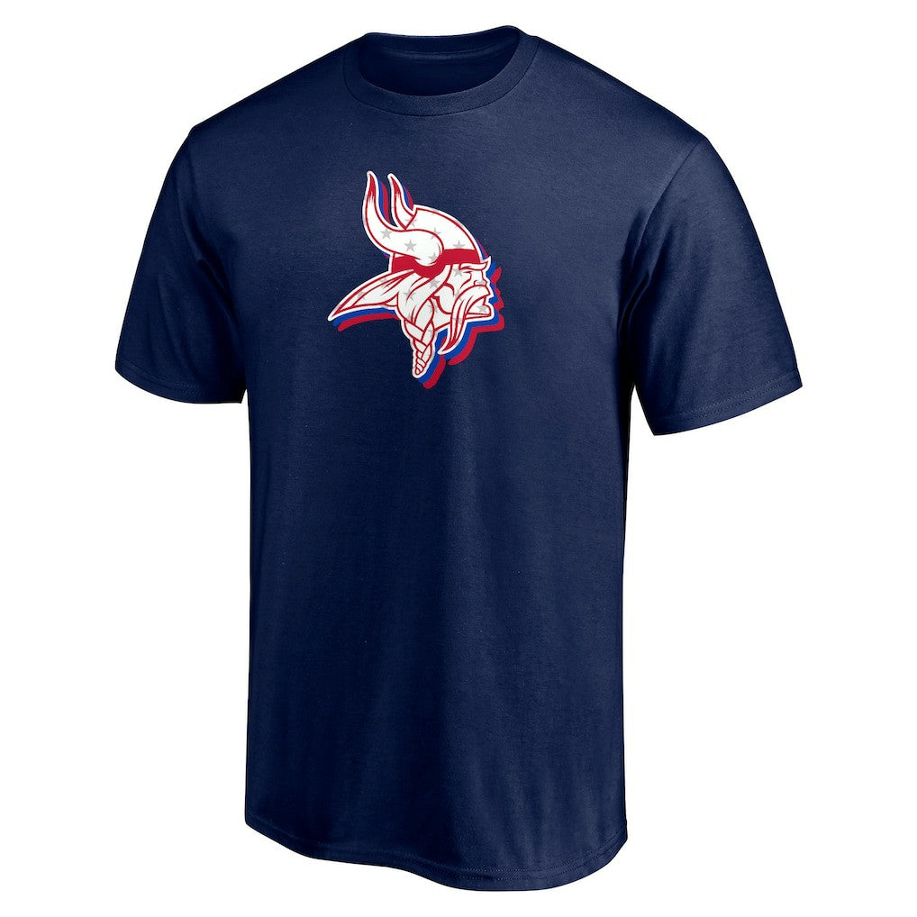 Minnesota Vikings Red White and Team T-Shirt Navy | NFL