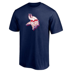Minnesota Vikings Red White and Team T-Shirt Navy | NFL