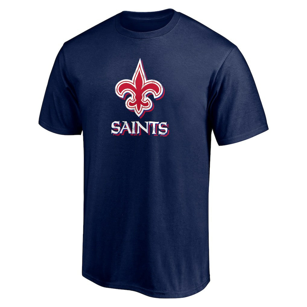 New Orleans Saints Red White and Team T-Shirt Navy | NFL