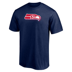 Seattle Seahawks Red White and Team T-Shirt College Navy | NFL