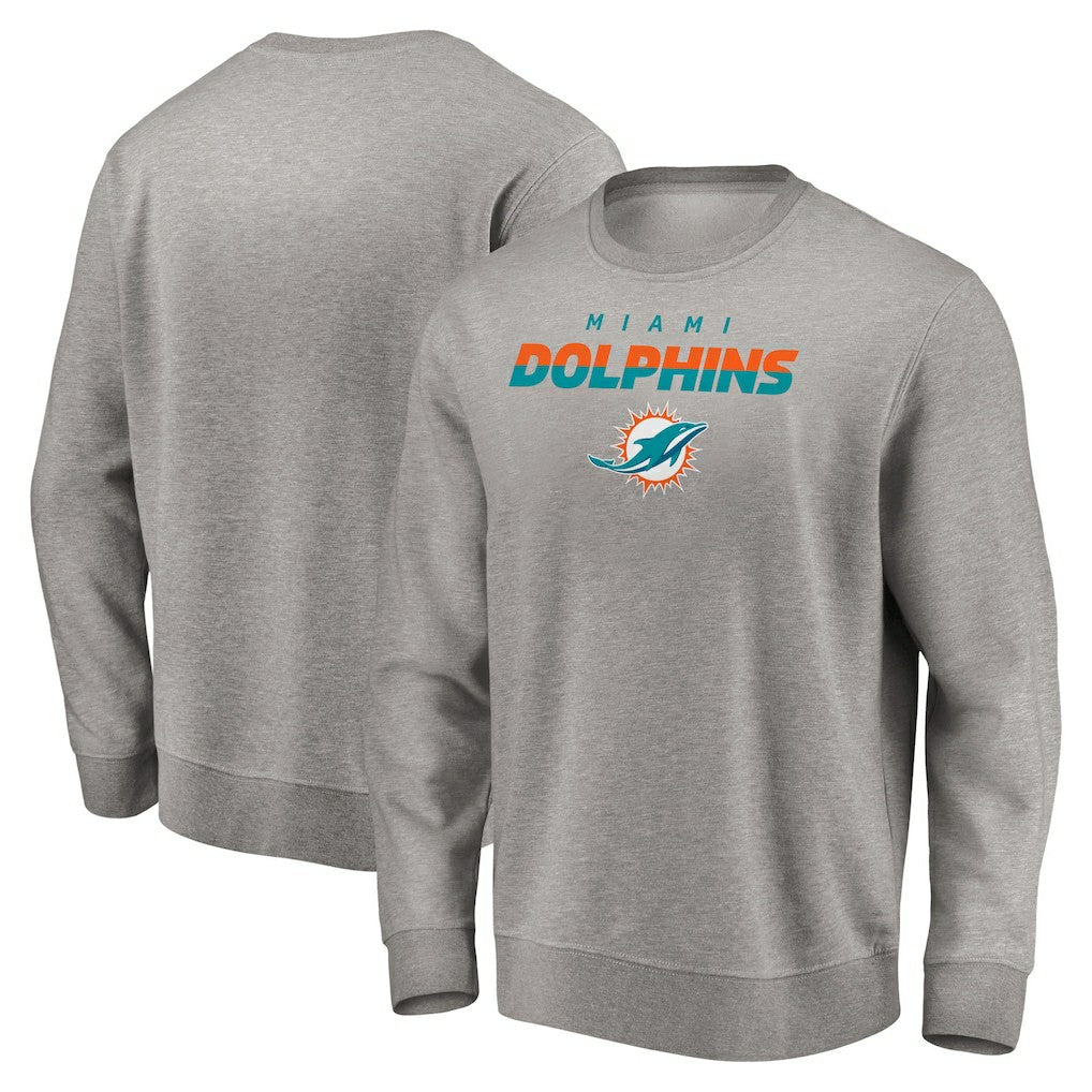 Miami Dolphins Elevate Play Pullover Sweatshirt Gray | NFL