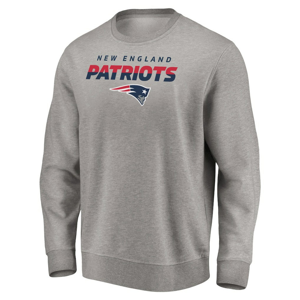 New England Patriots Elevate Play Pullover Sweatshirt Gray | NFL