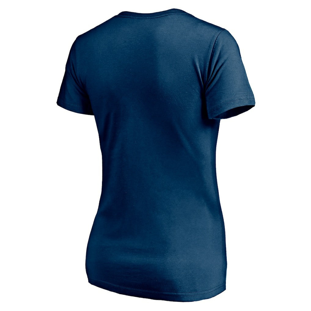 Chicago Bears Women's Long Stride V-Neck T-Shirt Navy | NFL