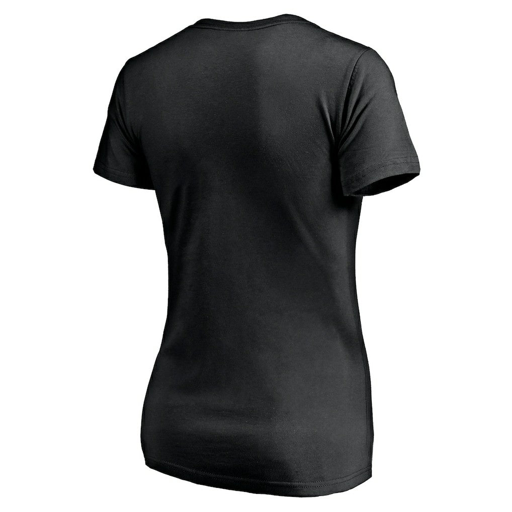 Las Vegas Raiders Women's Long Stride V-Neck T-Shirt Black | NFL